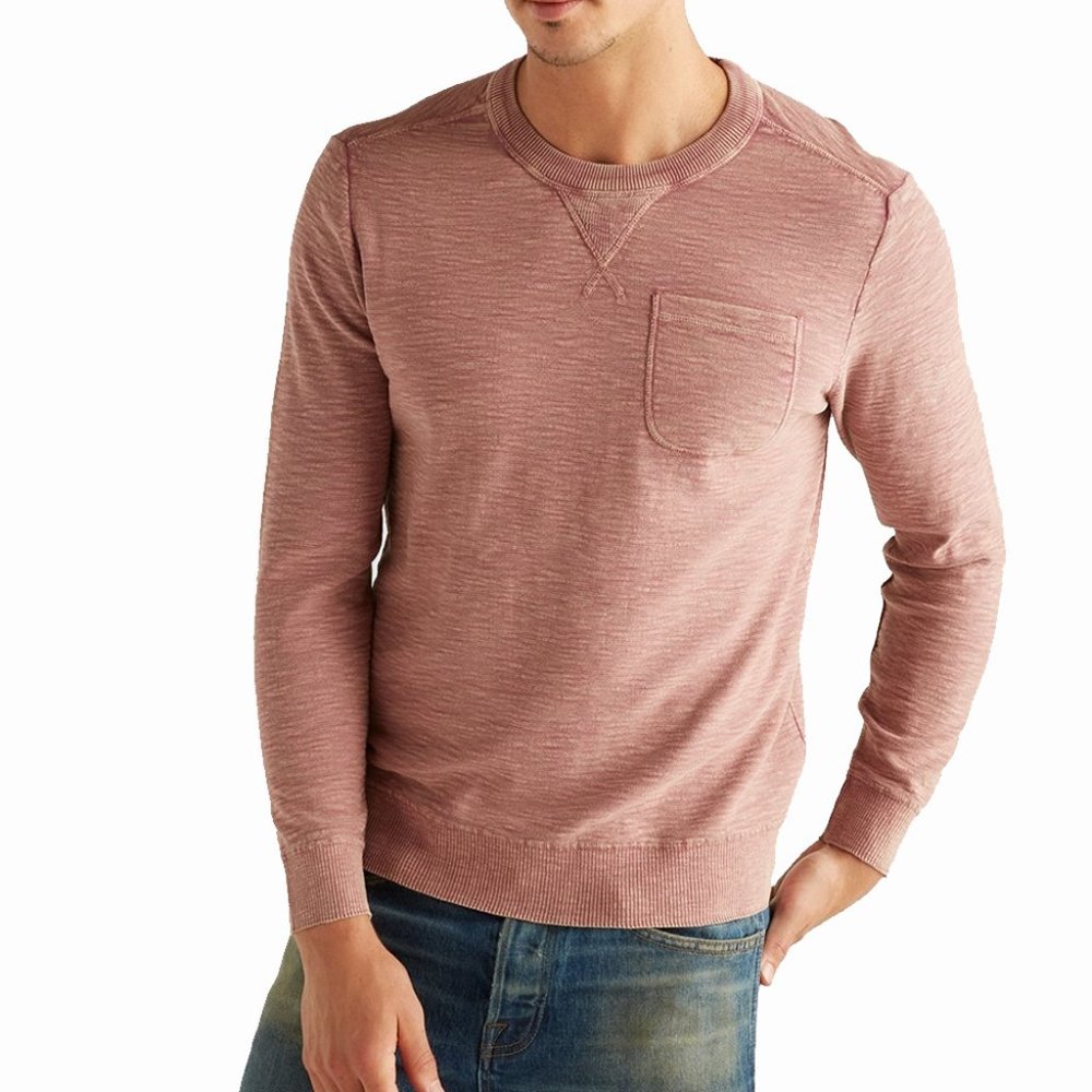 Lucky Brand Welterweight Washed Pocket Crew Top